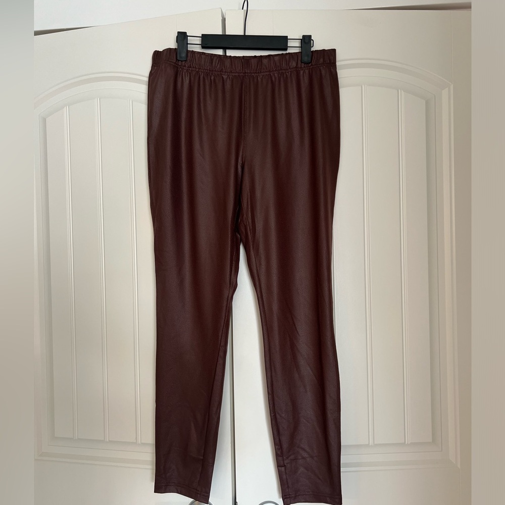 Comfy pleather-looking leggings